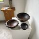Brutalist wooden dishes, Savoyard popular art.