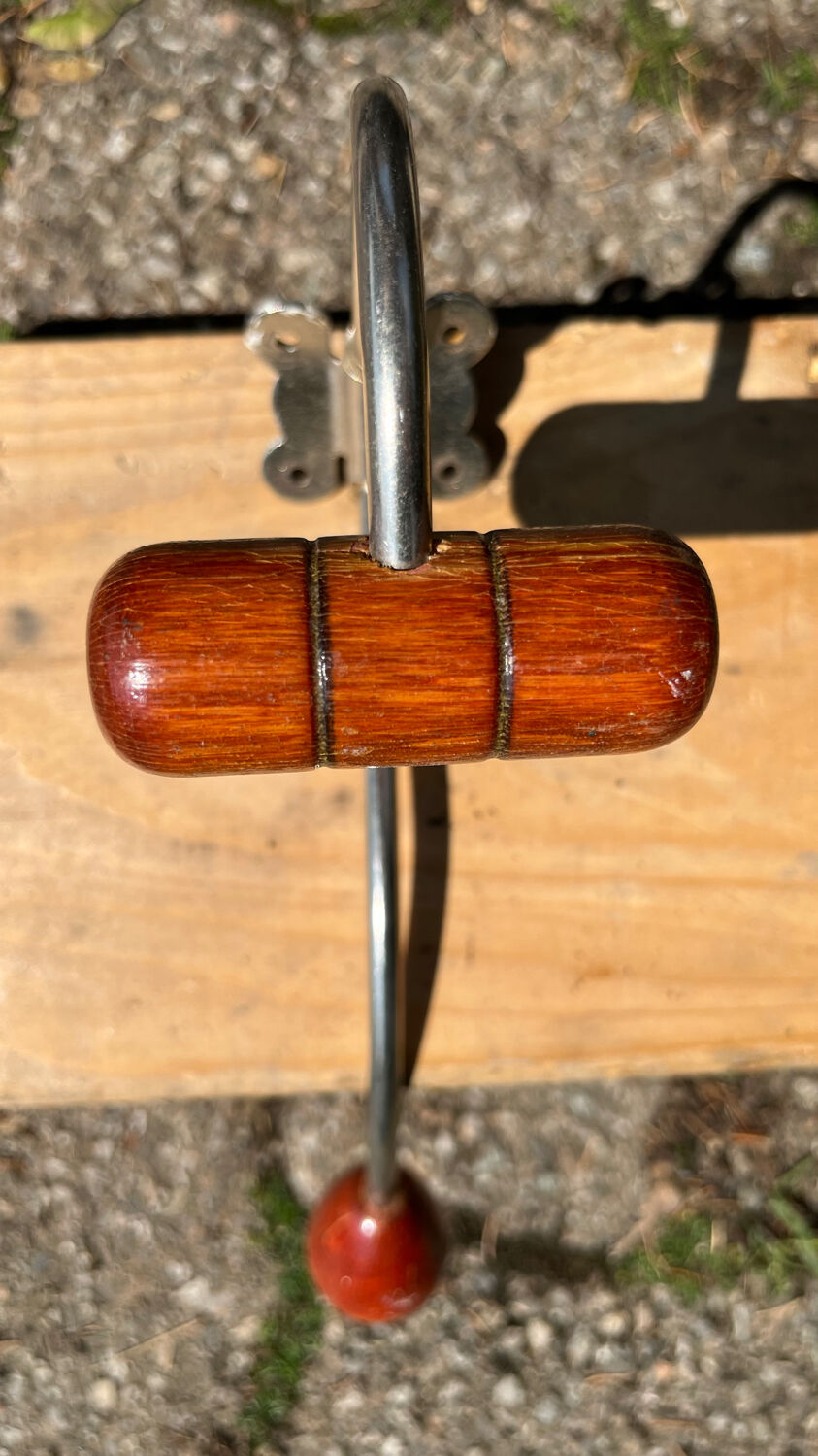 Vintage wood and metal hook