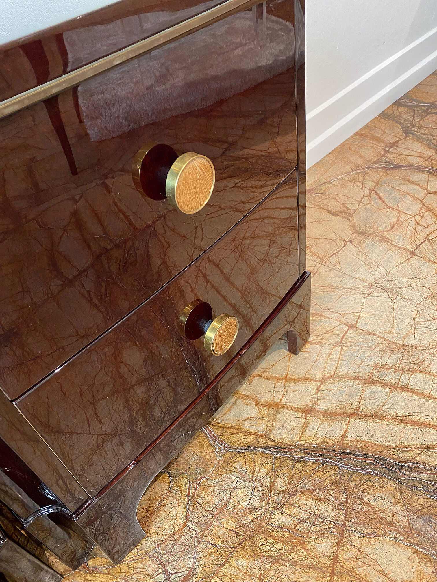 Pair of French Art Deco Nightstands/Side Tables