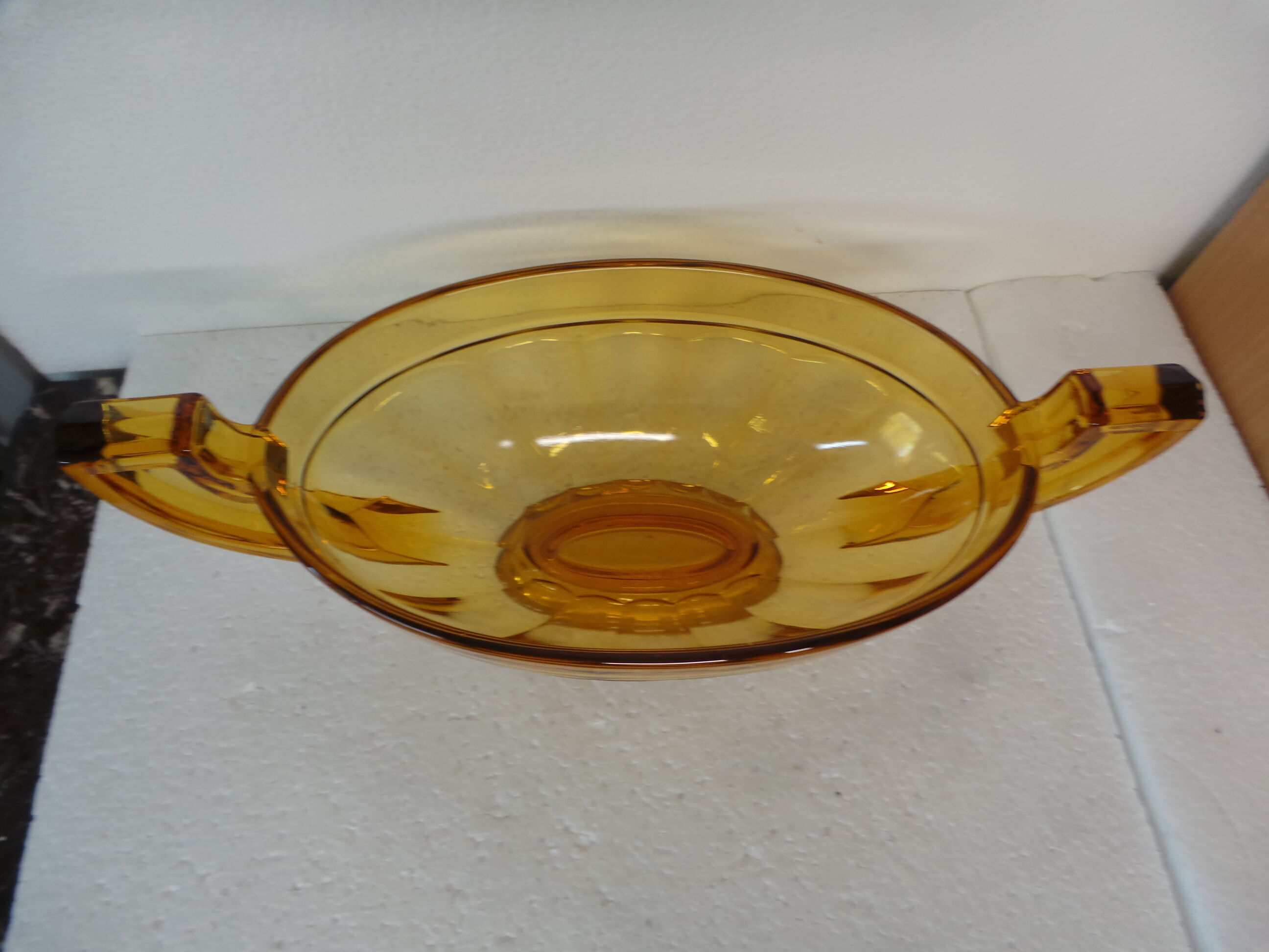 Val St Lambert Belgium art deco fruit cup