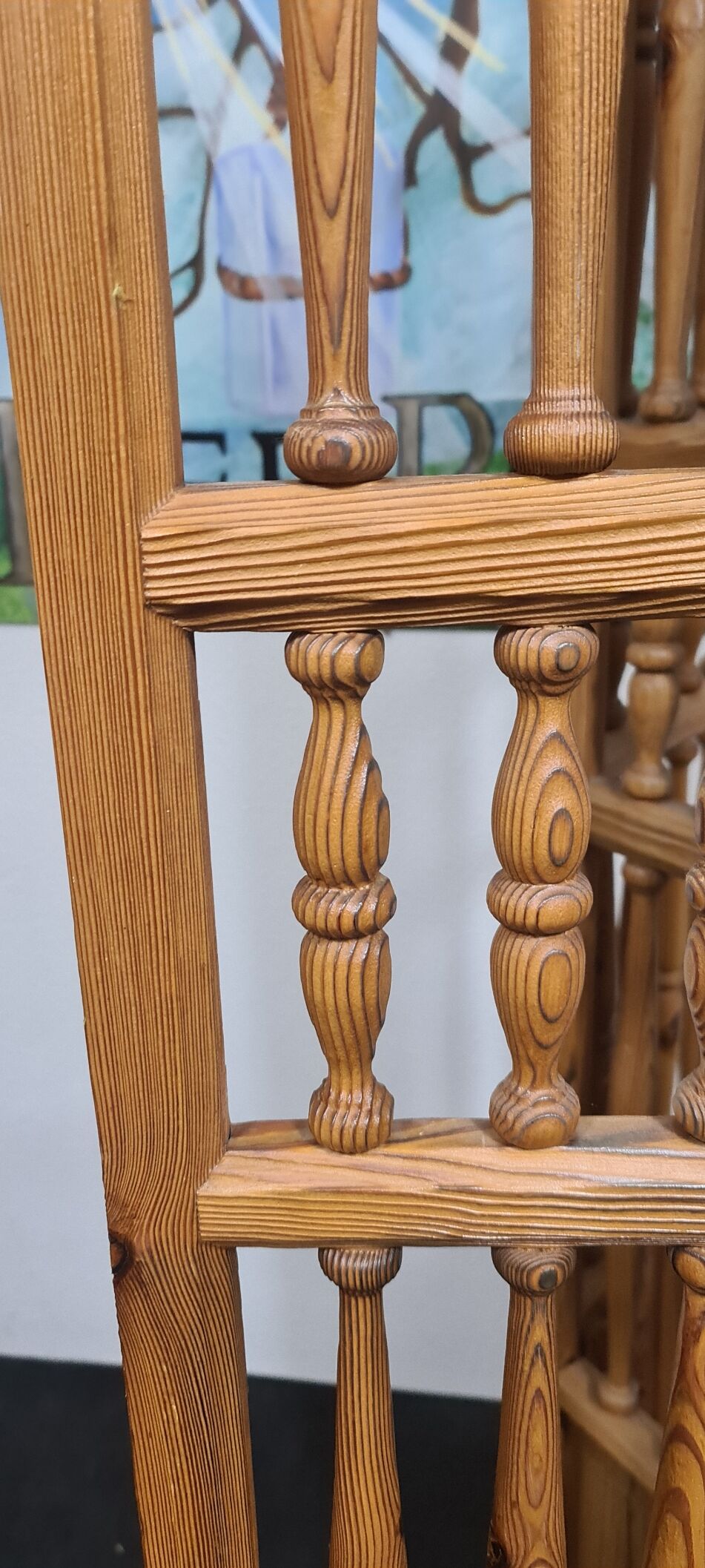 Vintage wooden carved room devider