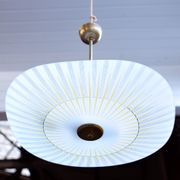 Hanging lamp glass and brass  60s vintage