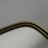 Miroir vintage avec bord en aluminium doré, années 1960