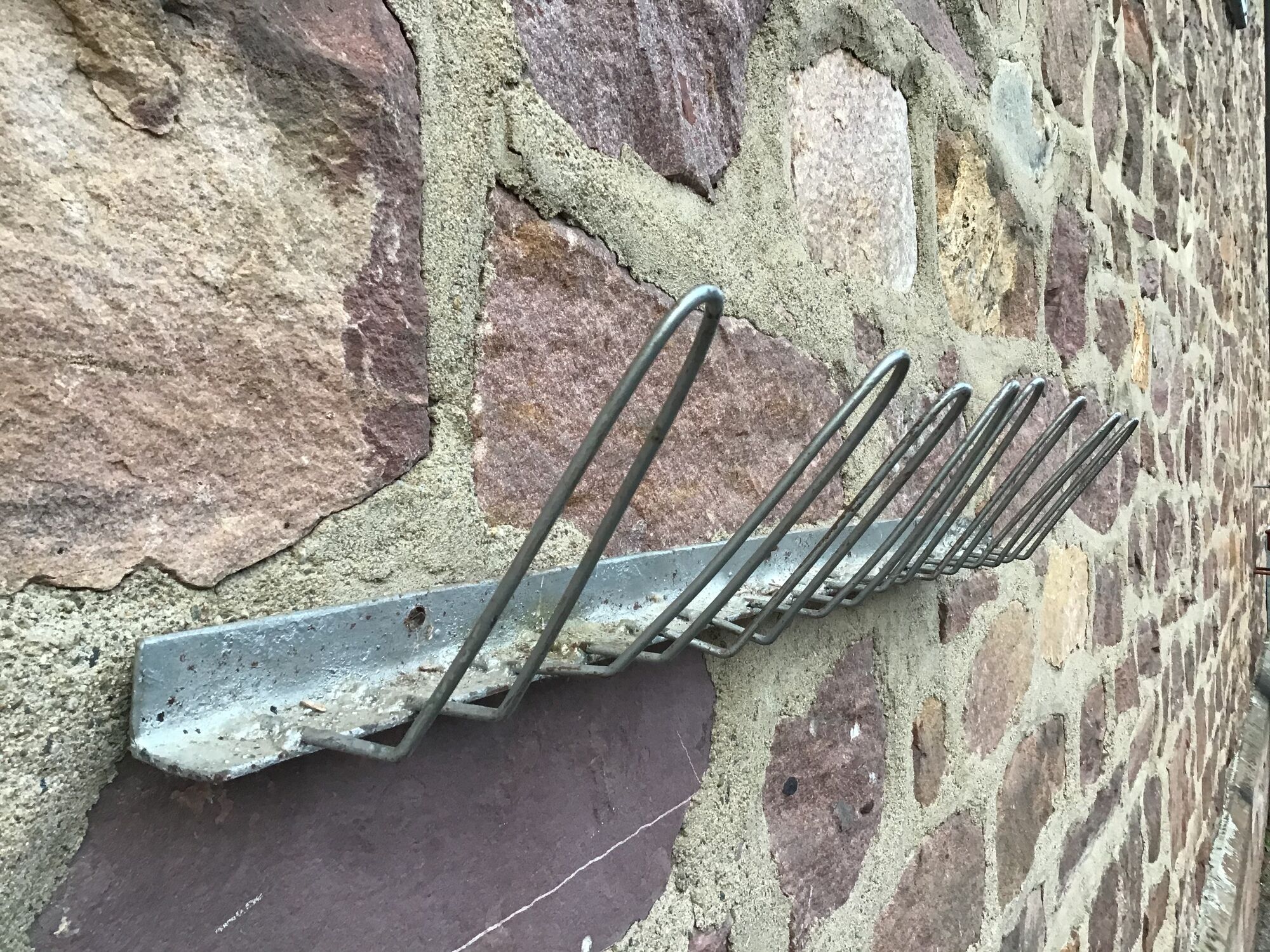 Mid-century metal wall coats door