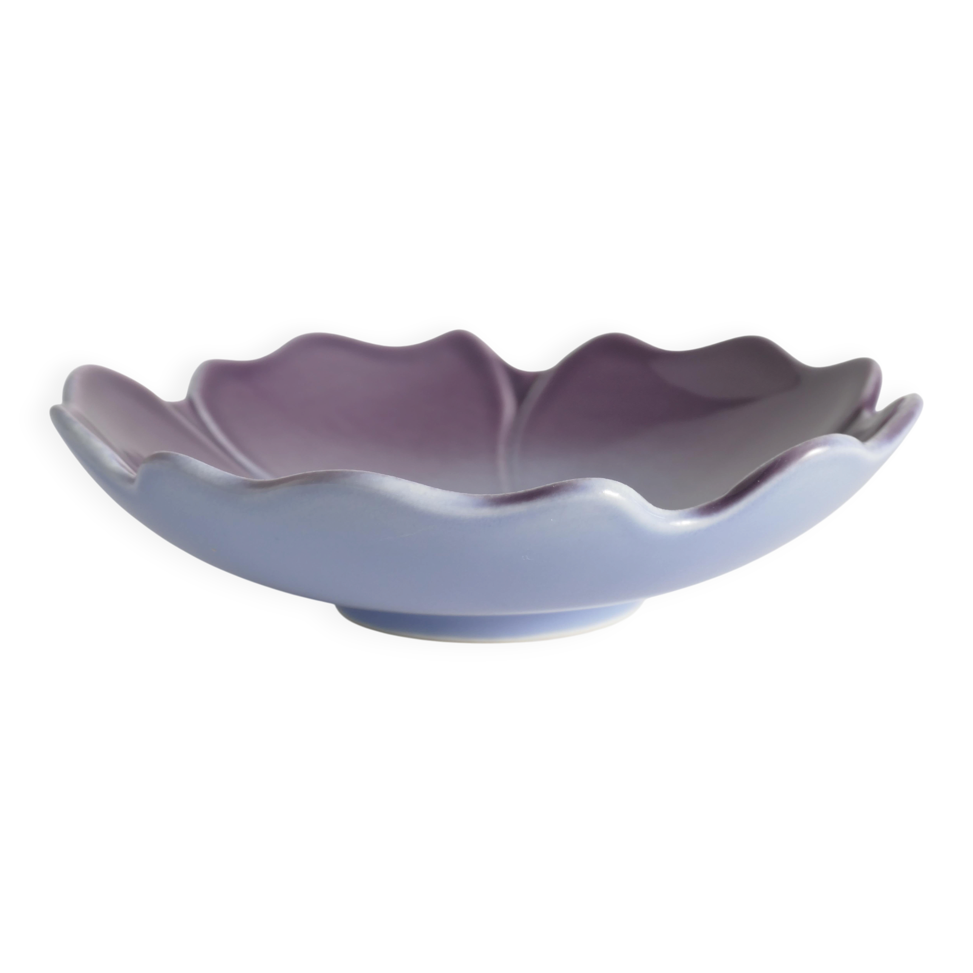 Unique Stoneware Violet Bowl by Margareta Hennix for Gustavsberg Studio, 1970s