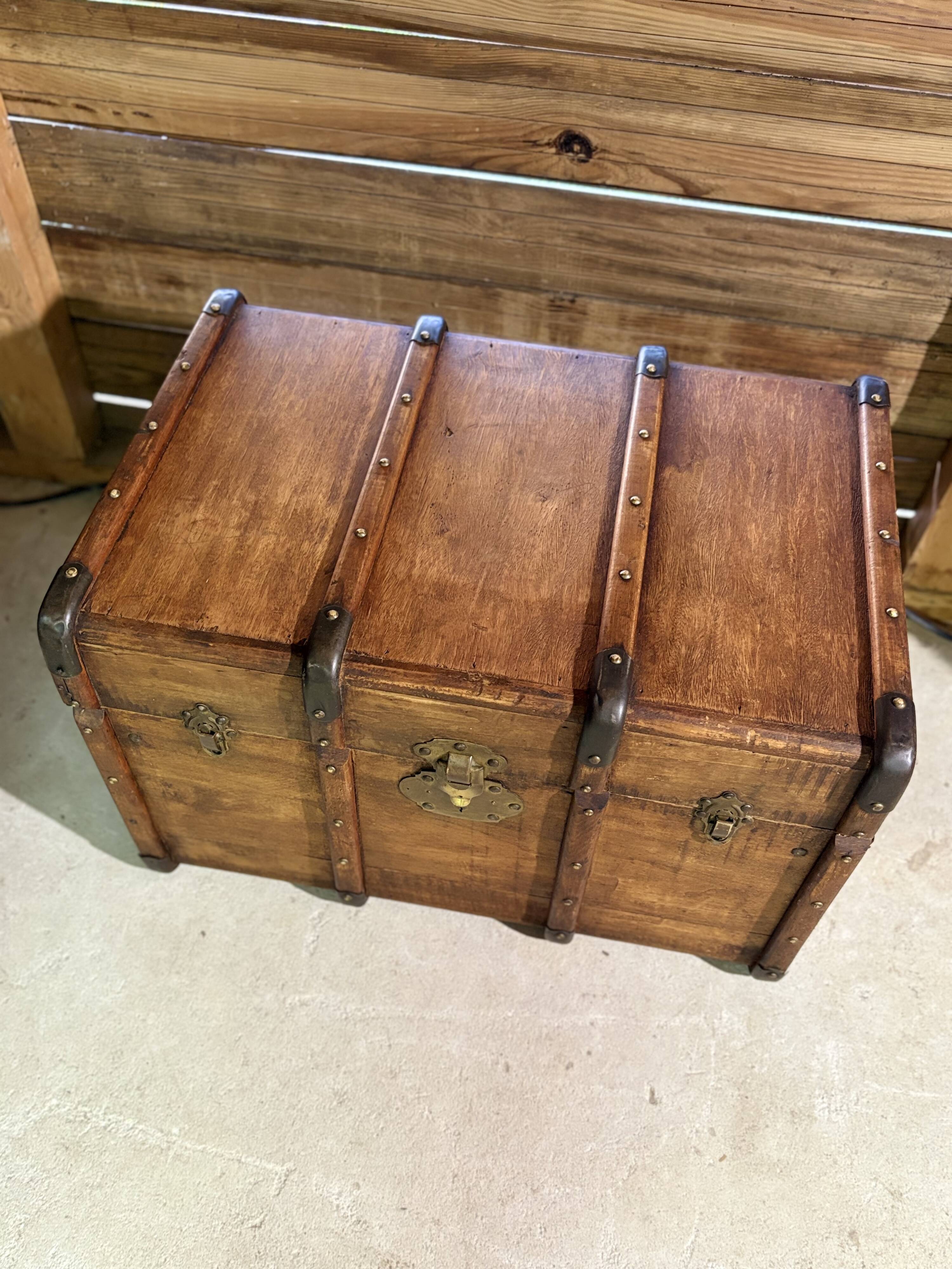 Antique travel trunk