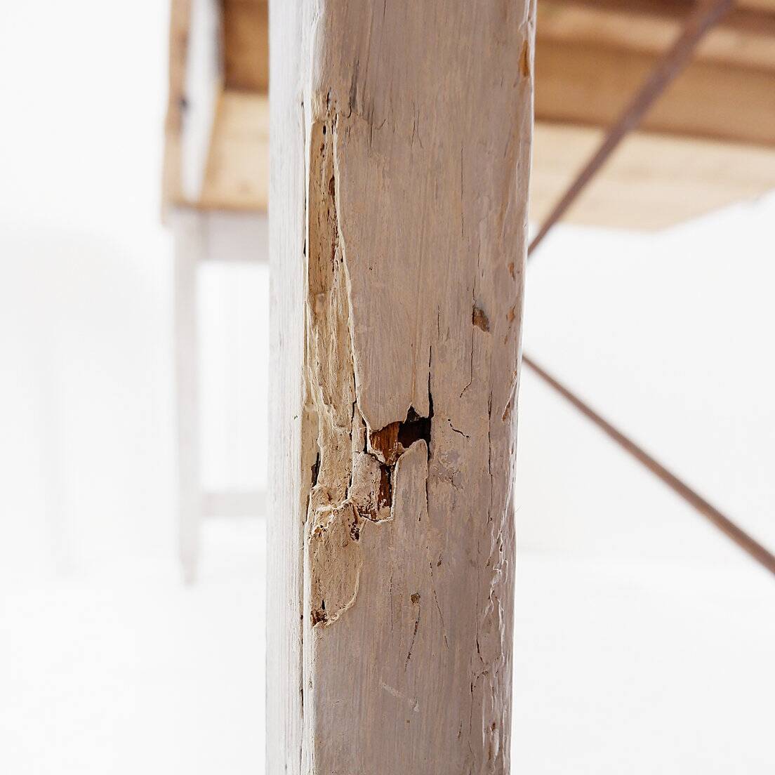 Large solid wood farmhouse table