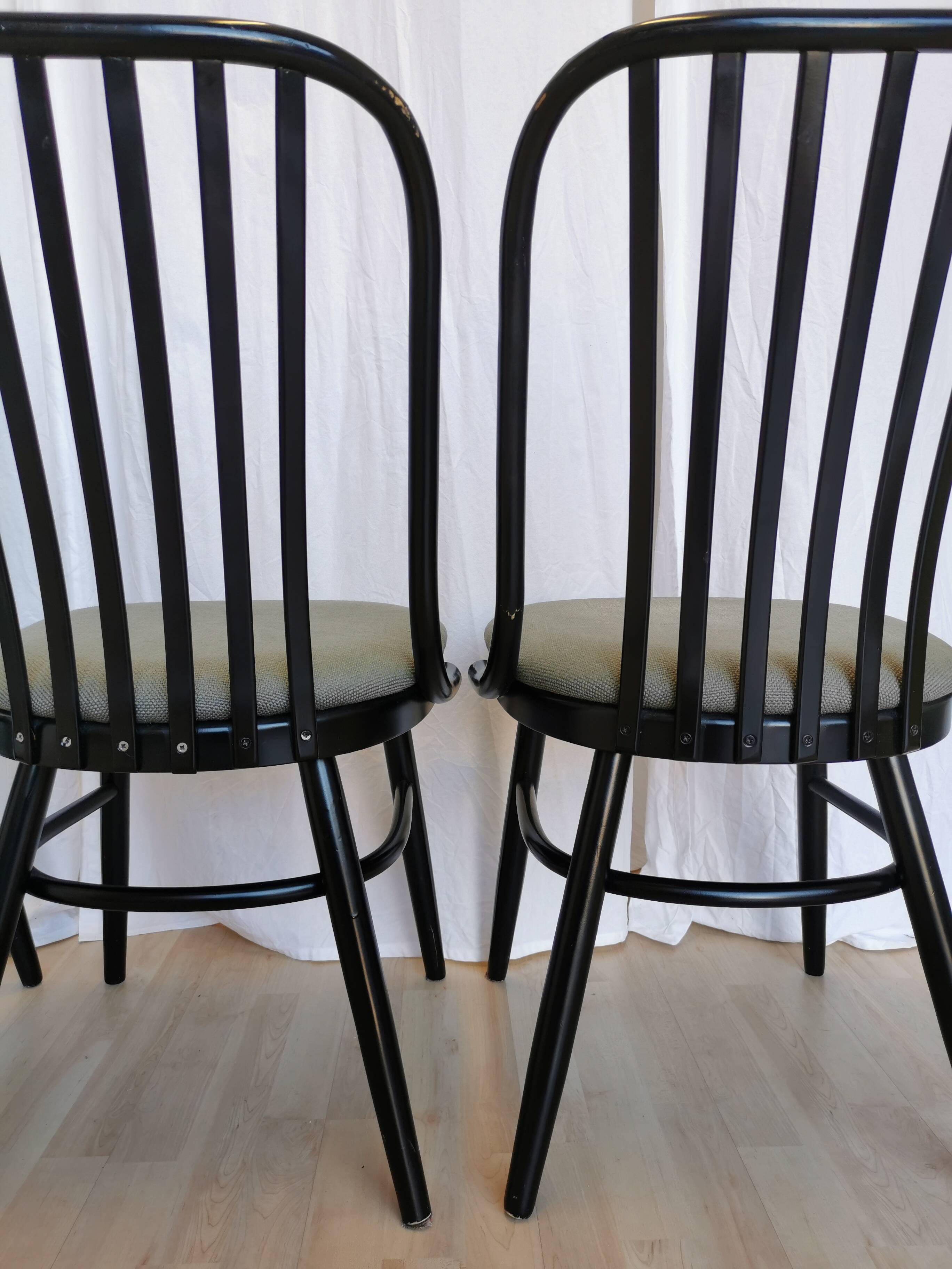 Vintage Bentwood Dining Chairs - Set of 4 Ligna Style - 1980s Yugoslavia