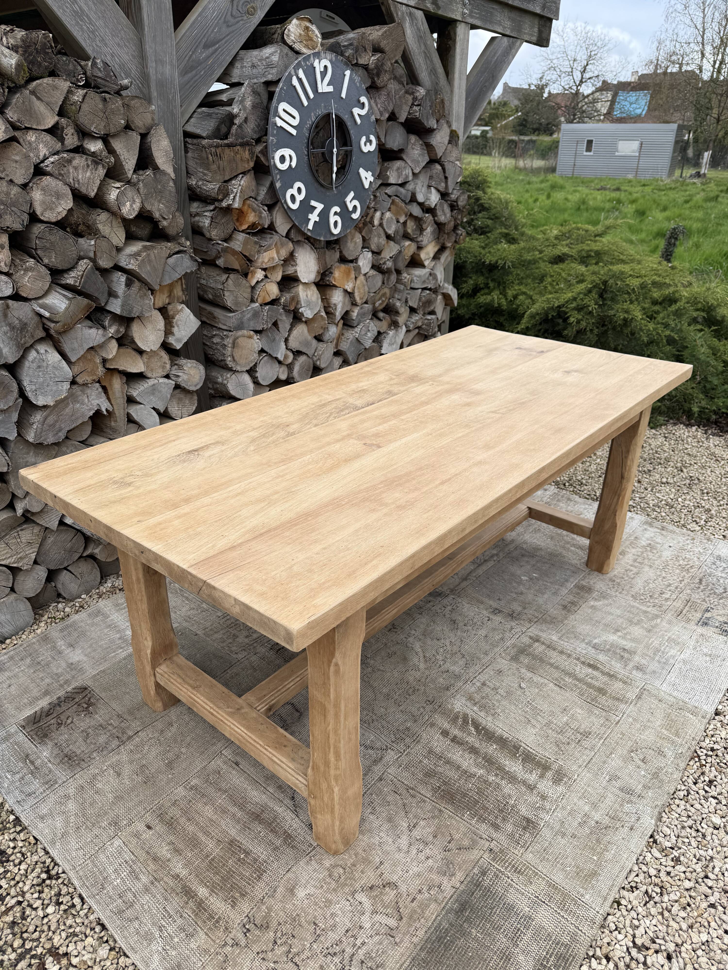 Table de ferme chêne massif rénovée
