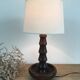 Pied de lampe en bois tourné des années 40-50