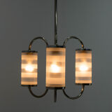 Art deco chandelier, czechoslovakia, 1930s