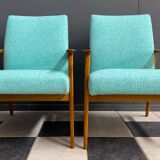 Pair of Green arm chairs 1960s