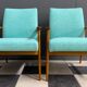 Pair of Green arm chairs 1960s