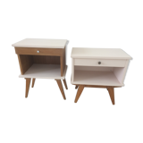 Lot of two vintage bedside tables