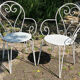 Paire de fauteuils de jardin métal vintage