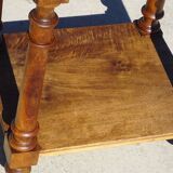 Antique Louis XVI style bedside table in walnut, with a marble top.