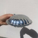 Silver plated butter dish shell 1950