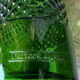 Bouteille vase en verre recyclé vert sapin