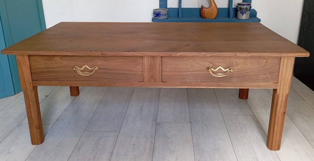 Late 19th century solid oak coffee table