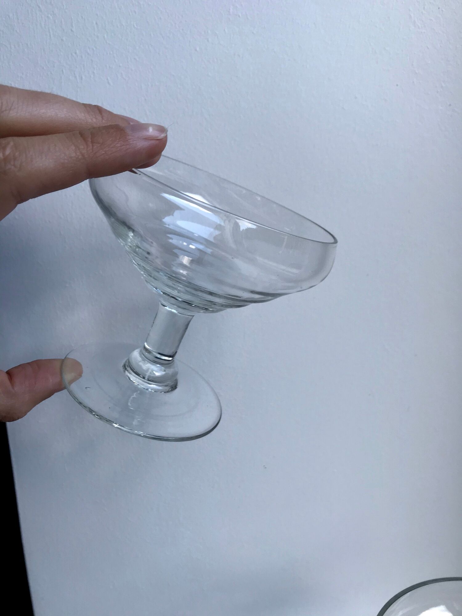 Set of 7 crystal champagne glasses 50s-60s