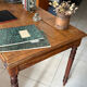 Old farmhouse table with turned legs
