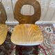 Suite de 4 chaises Baumann modèle œil en bois Design 1950s