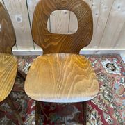 Set of 4 Baumann chairs model Eye in wood, 1950s design.
