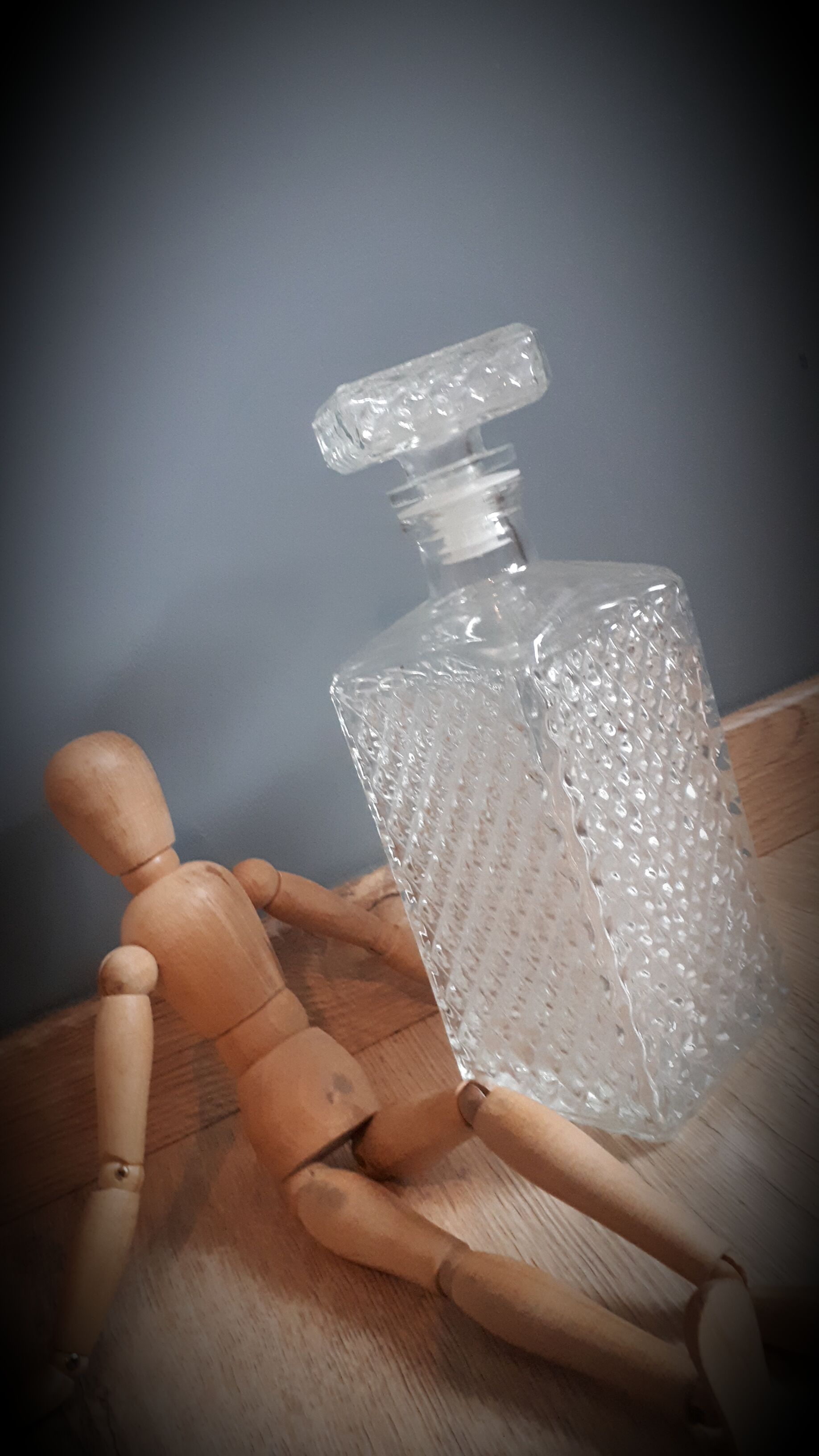 Authentic decanter whiskey relief