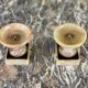 Paire de coupes en blue john ou fluo spar, vers 1900