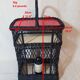 Mini bar or portable bottle holder in black rattan