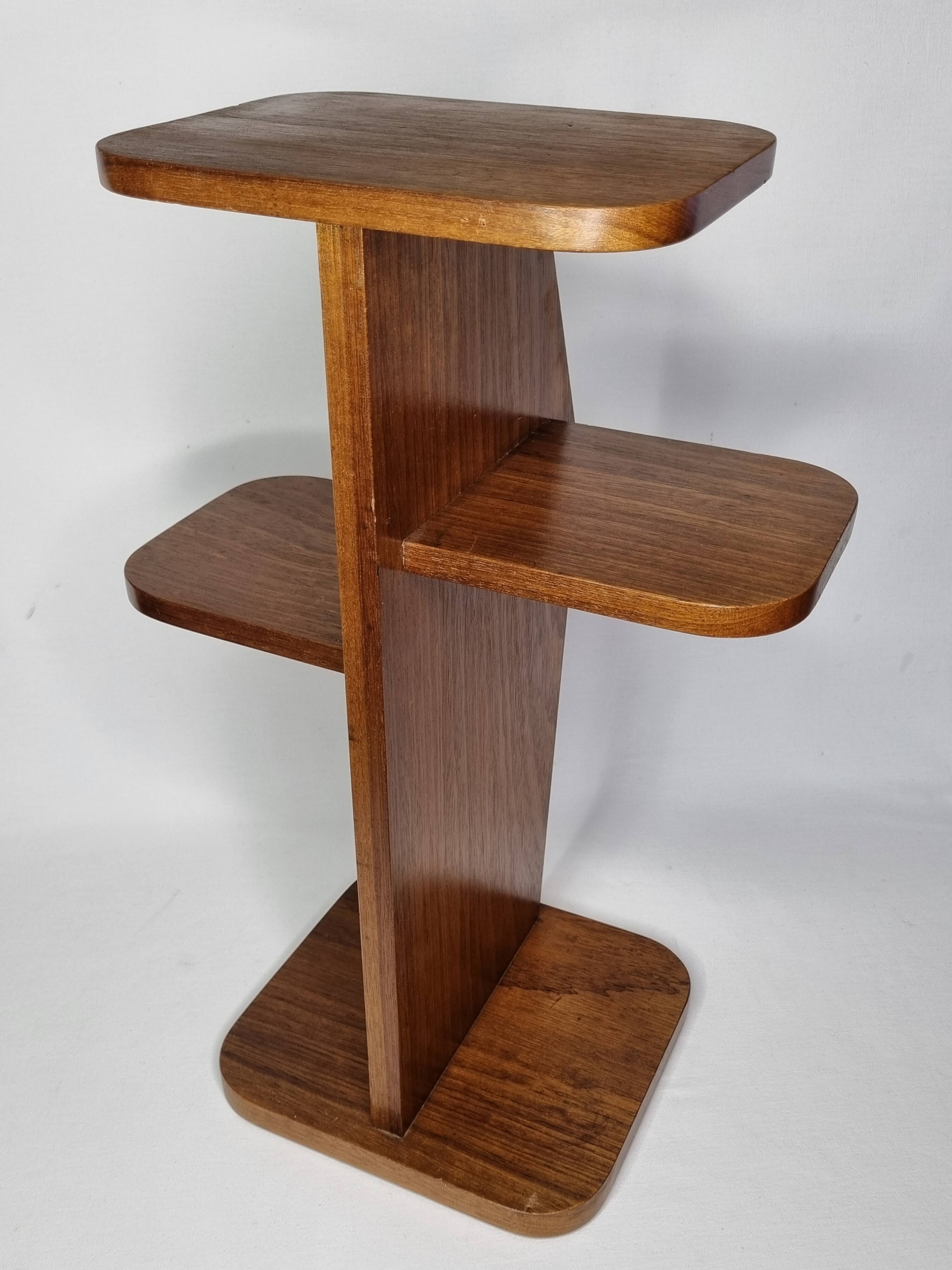 Art Deco style solid wood side table, 53 cm
