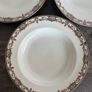 Set of three deep plates Limoges L.S. Floral Belle Époque decoration