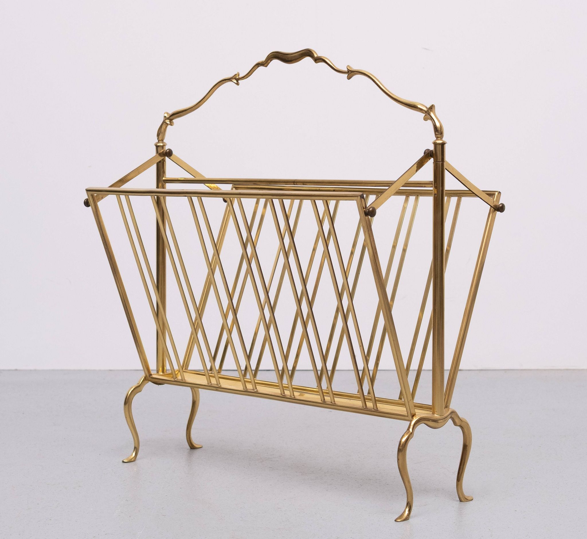 Brass Magazine holder Maison Baguès 1950s France