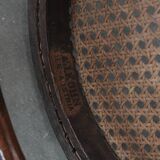 Beautiful set of 6 wooden vintage bistro chairs by Jacob & Josef Kohn Wien with cane seat