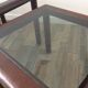 Series of 3 wooden and glass tables from the 70s