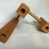 Scandinavian wooden candle holder