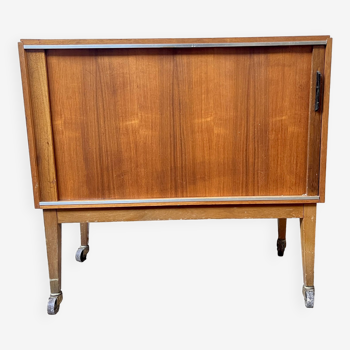 Bar hifi tv unit with vintage curtain 1950/1960