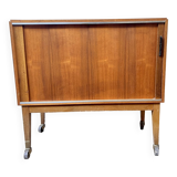Bar hifi tv unit with vintage curtain 1950/1960
