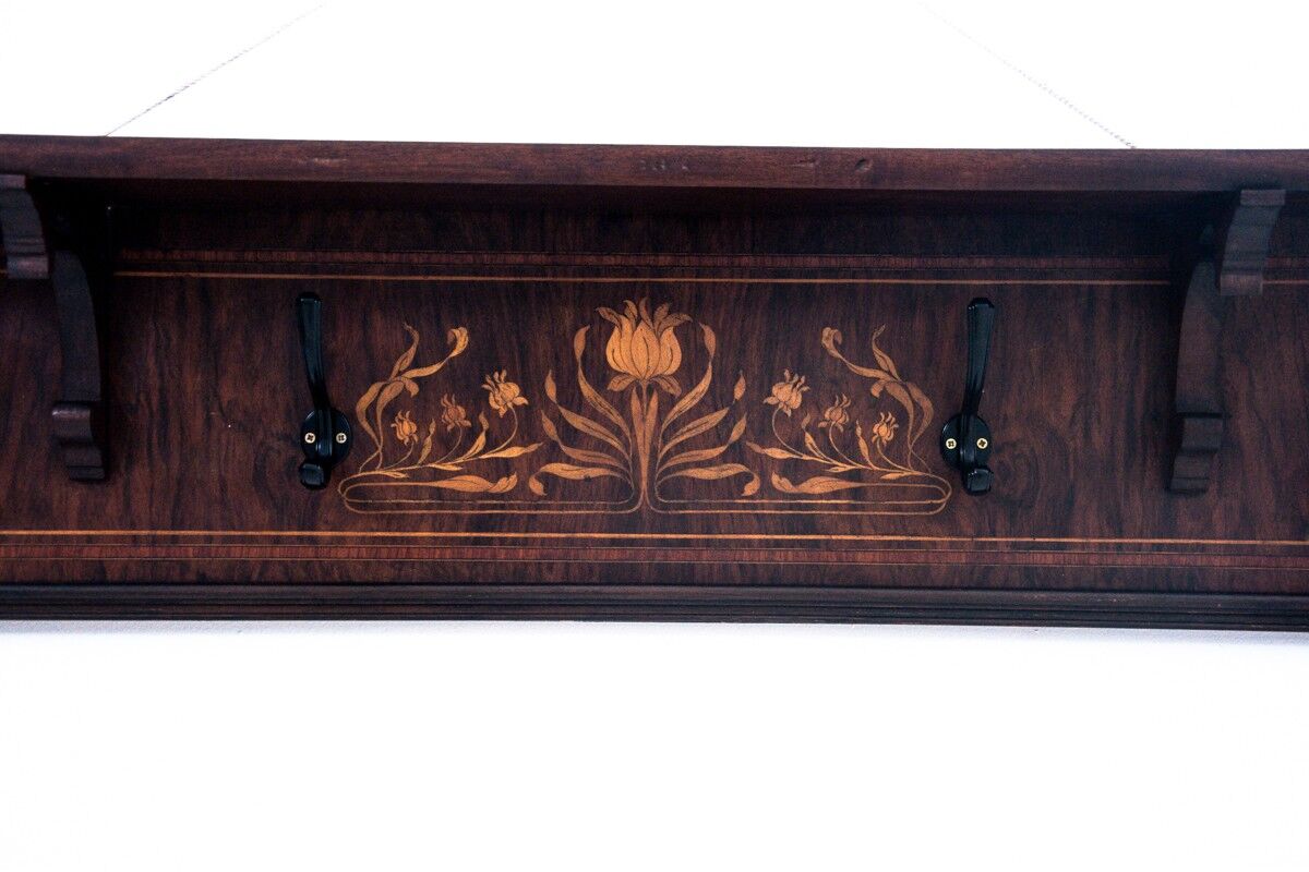 Inlay coat rack, western europe, early 20th century.