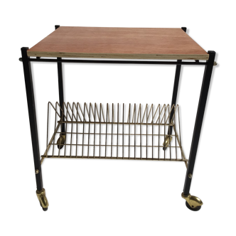 Rolling vinyl door coffee table