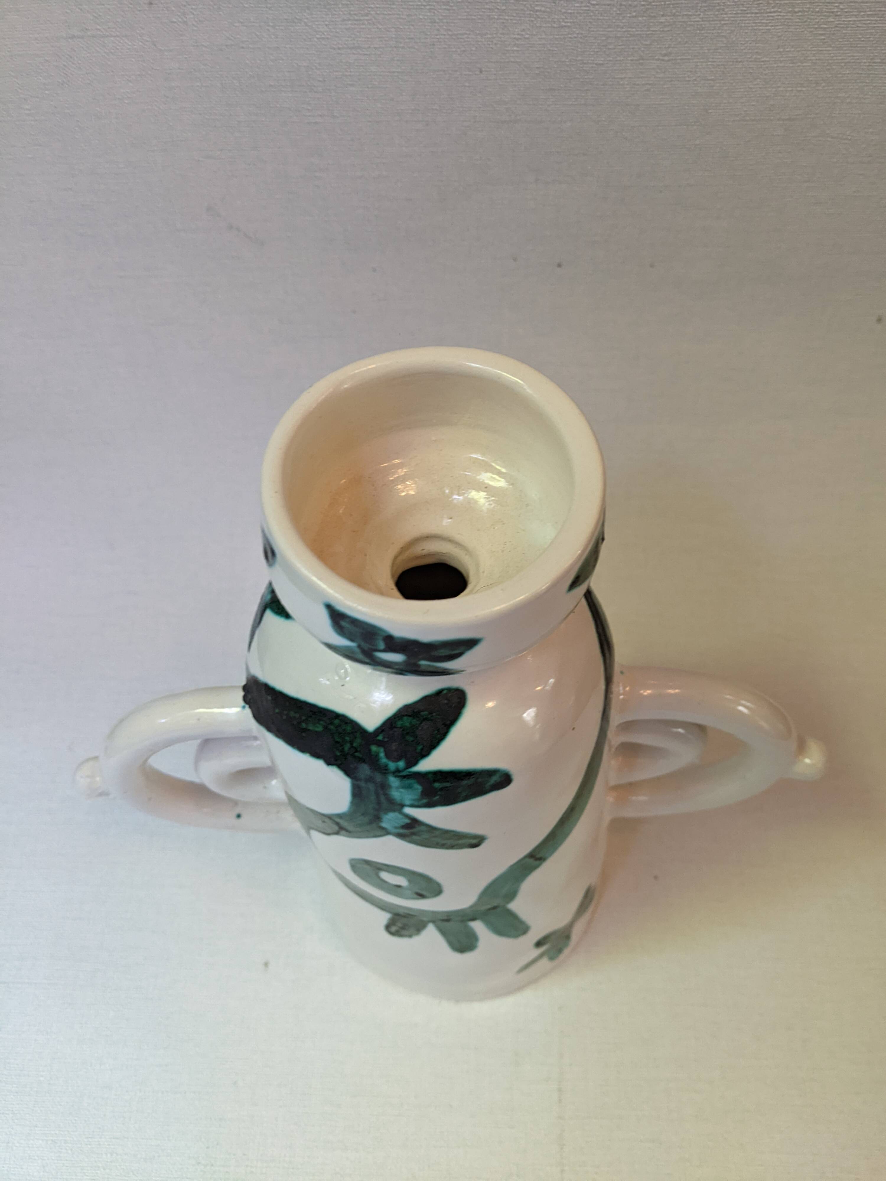 Handcrafted anthropomorphic ceramic vase