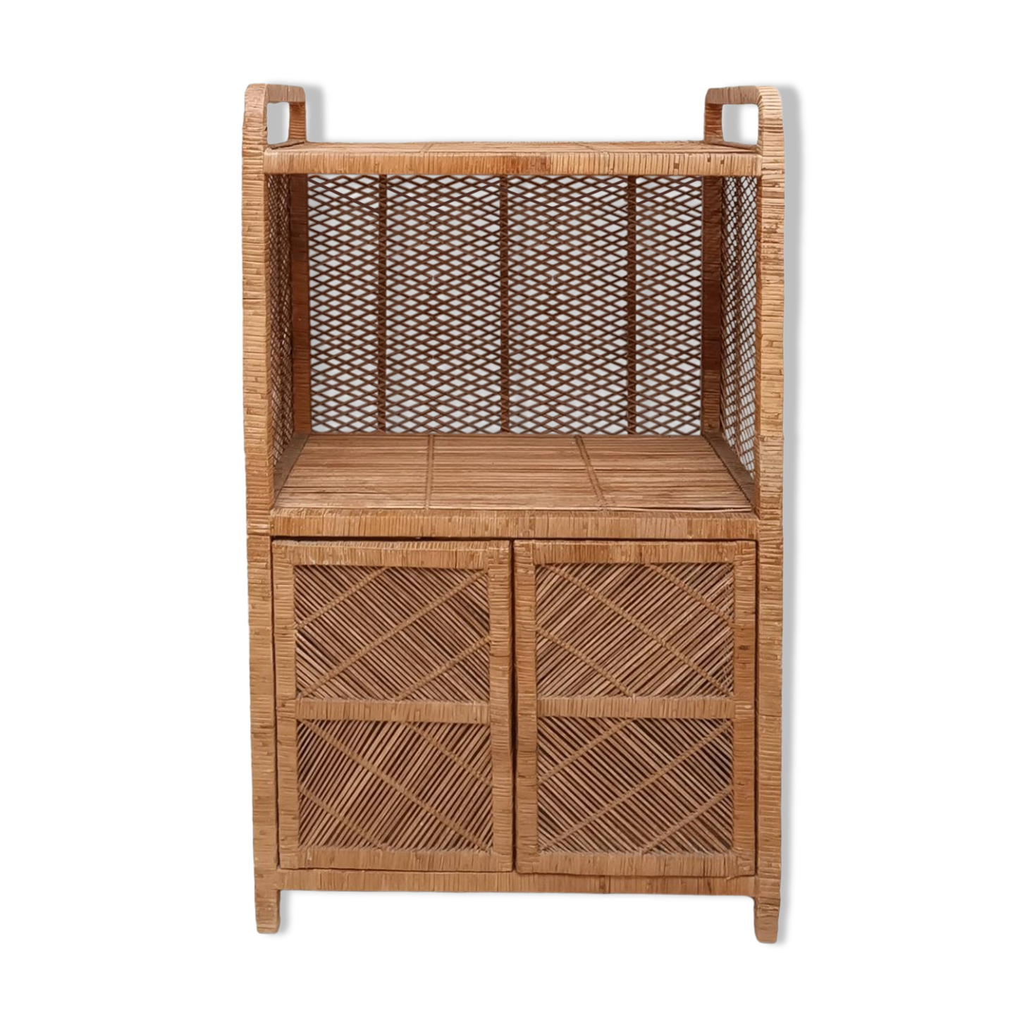 Buffet rattan bookcase shelf