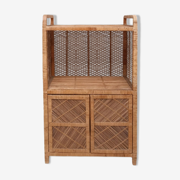 Buffet rattan bookcase shelf