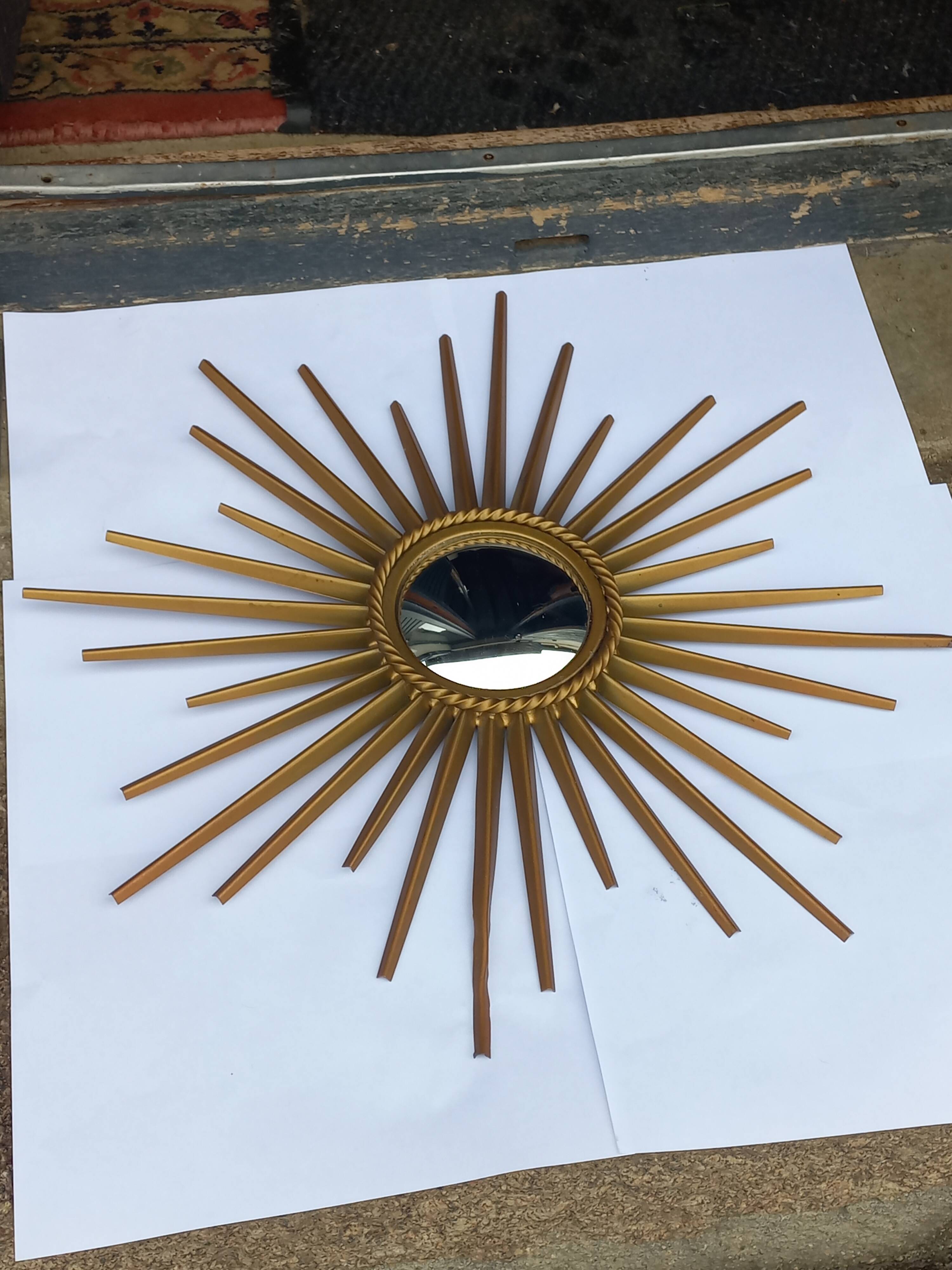 Miroir soleil sorcière bombé Chaty Vallauris