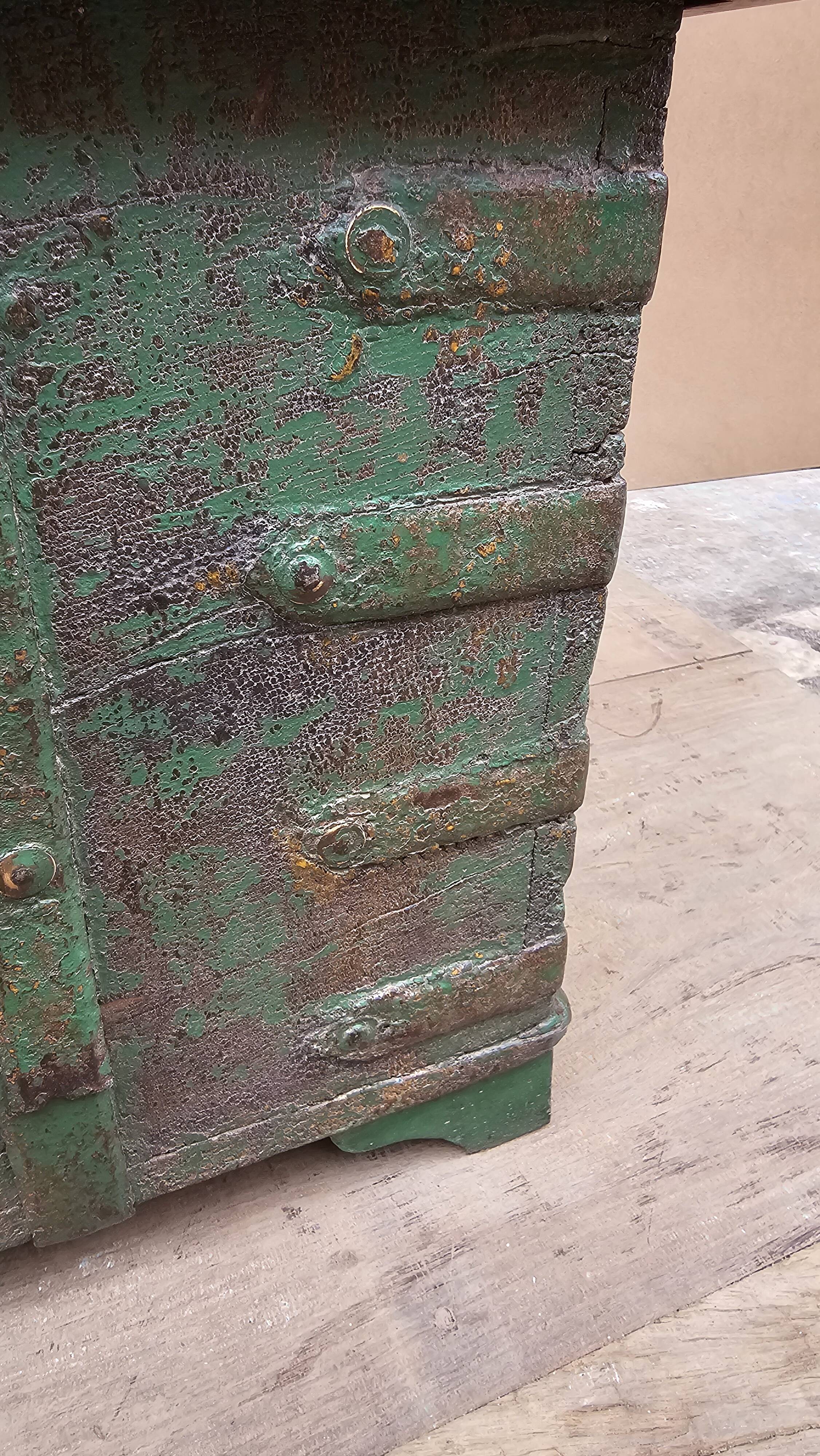 Old coffee table - Burmese teak chest