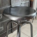 Height-adjustable tripod metal stool