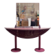 Console with postmodern mirror by Saporiti Italia, 80s