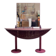 Console with postmodern mirror by Saporiti Italia, 80s