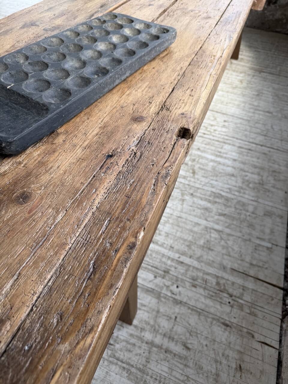 Brutalist popular art table XXL 3.5m/4m pine and oak