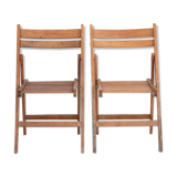 Paire de chaises pliantes vintage